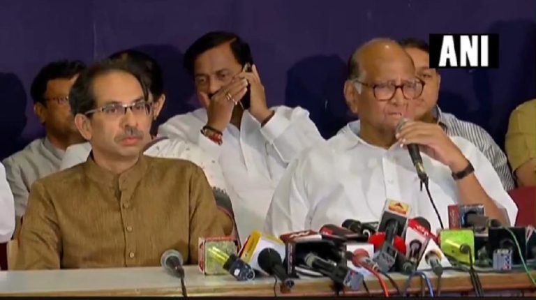 ಮುಂಬೈನಲ್ಲಿ NCP – ಶಿವಸೇನೆ ಜಂಟಿ ಪತ್ರಿಕಾಗೋಷ್ಟಿ: NCP ಶಾಸಕಾಂಗ ನಾಯಕತ್ವದಿಂದ ಅಜಿತ್‌ ಪವಾರ್‌ ಉಚ್ಚಾಟನೆ