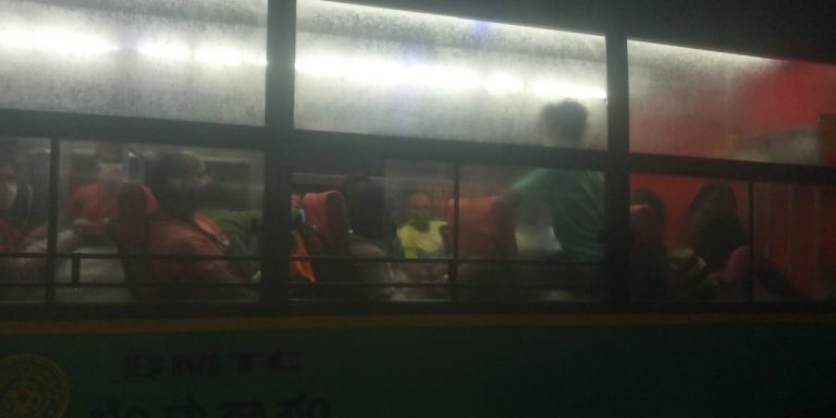 ವಲಸೆ ಕಾರ್ಮಿಕರಿದ್ದ ಮನೆಯ ಮೇಲ್ಛಾವಣಿ ಕುಸಿತ : ಗಂಟೆಗಟ್ಟಲೇ ಮಳೆಯಲ್ಲಿ ನೆನೆದ ಕಾರ್ಮಿಕರು..