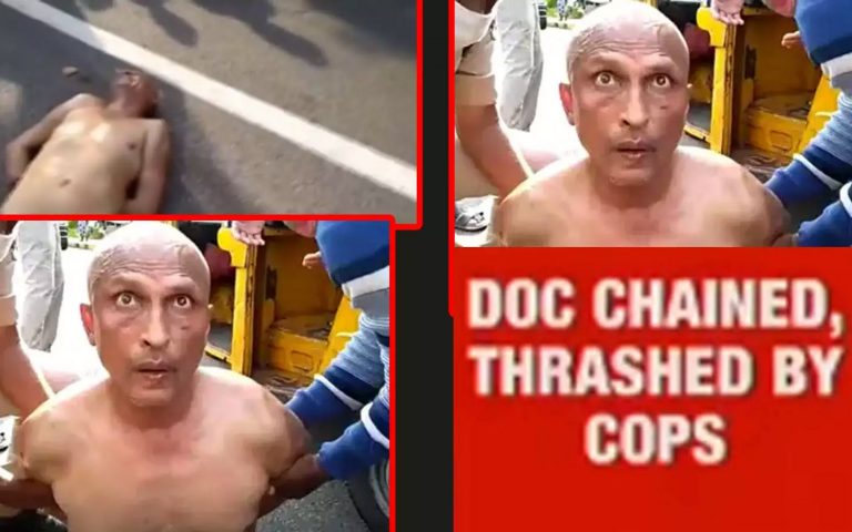 Cops tie hands and beat doctor dr sudhakar who complains about N-95 mask shortage