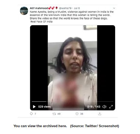 ದೆಹಲಿ ಮುಸ್ಲಿಂ ವೈಧ್ಯೆಯ ಮೇಲೆ ಆರ್‌ಎಸ್‌ಎಸ್‌ ಸದಸ್ಯರು ಹಲ್ಲೆ ಮಾಡಿಲ್ಲ