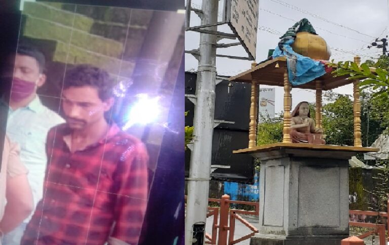 ಶೃಂಗೇರಿಯ ಶಂಕರಾಚಾರ್ಯ ಪ್ರತಿಮೆ ಮೇಲೆ ಹಸಿರು ಬಾವುಟ; ಕೋಮು ಗಲಭೆ ಸೃಷ್ಟಿಸಲು ಸಂಚು?