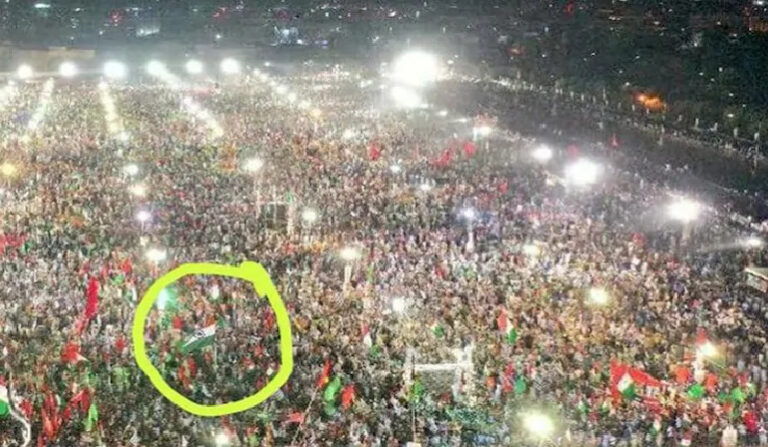 ಫ್ಯಾಕ್ಟ್‌ಚೆಕ್: ಪಾಕಿಸ್ತಾನದ ಪ್ರತಿಭಟನೆಯೊಂದರಲ್ಲಿ ಭಾರತದ ಬಾವುಟವನ್ನು ಬಳಸಲಾಗಿದೆಯೇ?