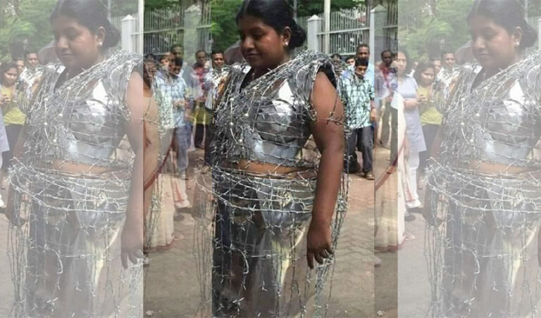 ಫ್ಯಾಕ್ಟ್‌ಚೆಕ್: ದೇಹಕ್ಕೆ ಕಬ್ಬಿಣದ ಮುಳ್ಳುತಂತಿ ಸುತ್ತಿಕೊಂಡು ಅತ್ಯಾಚಾರದ ವಿರುದ್ಧ ಪ್ರತಿಭಟನೆ?- ವಾಸ್ತವವೇನು?