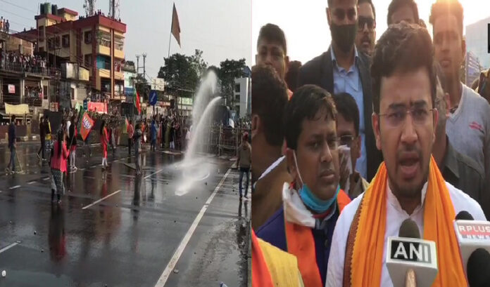 ಪ.ಬಂಗಾಳ: ಬಿಜೆಪಿ ಕಾರ್ಯಕರ್ತರ ಮೇಲೆ ಅಶ್ರುವಾಯು ದಾಳಿ; ಪ್ರಜಾಪ್ರಭುತ್ವ ಕಗ್ಗೋಲೆ ಎಂದ ತೇಜಸ್ವಿ ಸೂರ್ಯ
