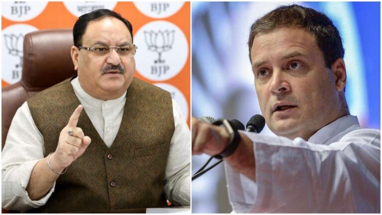 ಜೆ.ಪಿ. ನಡ್ಡಾ ,ರಾಹುಲ್ ಗಾಂಧಿ