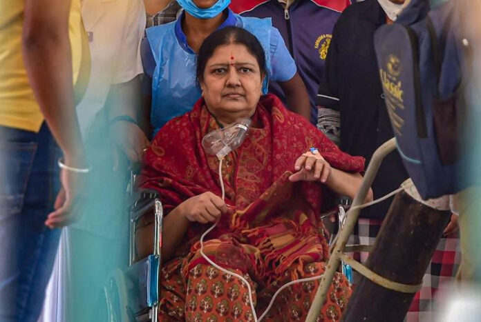 ಅಕ್ರಮ ಆಸ್ತಿ ಗಳಿಕೆ: 4 ವರ್ಷ ಜೈಲುವಾಸದ ನಂತರ ಬಿಡುಗಡೆಯಾದ ವಿ.ಕೆ ಶಶಿಕಲಾ