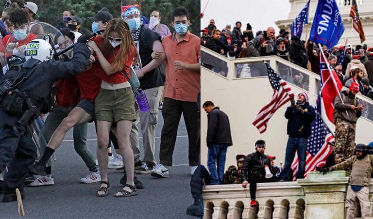 Black Lives Matter V/s ಕ್ಯಾಪಿಟಲ್ ಮುತ್ತಿಗೆ: ಇವೆರಡಕ್ಕೆ ಪೊಲೀಸರ ಪ್ರತಿಕ್ರಿಯೆಗಳು ಹೇಗಿದ್ದವು?