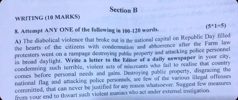 ರೈತ ಹೋರಾಟಗಾರರನ್ನು ಕಿಡಿಗೇಡಿಗಳು ಎಂದು ಕರೆದು ಪ್ರಶ್ನೆ ಕೇಳಿದ ಚೆನ್ನೈನ CBSE ಶಾಲೆ!