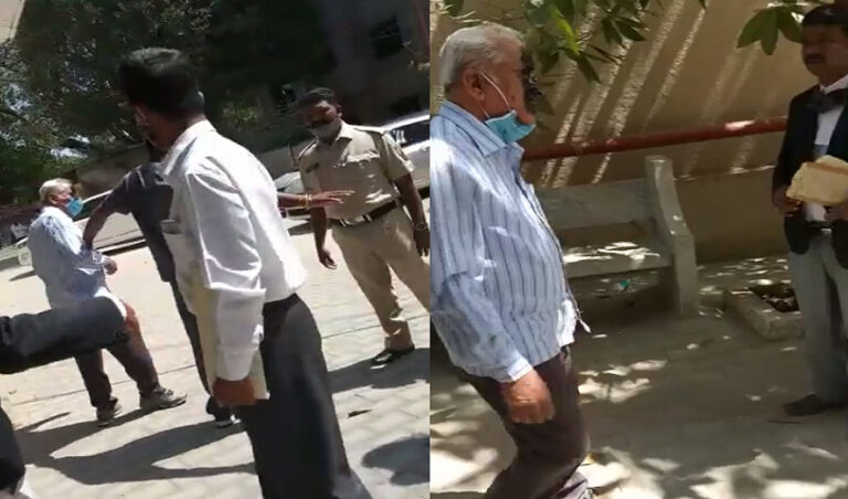 ಹಿರಿಯ ಸಾಹಿತಿ ಭಗವಾನ್ ಮುಖಕ್ಕೆ ಮಸಿ ಬಳಿದು ಅವಮಾನ