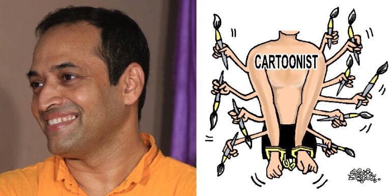 ‘ನಮಗಿವೆಲ್ಲ ಹೊಸತೇನೂ ಅಲ್ಲ ಬಿಡಿ...ಸತೀಶಣ್ಣ ಚೀರ್ಸ್!’: ವ್ಯಂಗ್ಯ ಚಿತ್ರಕಾರ ದಿನೇಶ್‌ ಕುಕ್ಕುಜಡ್ಕ | NaanuGauri