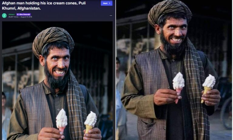 ತಾಲಿಬಾನ್‌ ಬಂಡುಕೋರ ಐಸ್‌ಕ್ರಿಮ್‌ ಸವಿದನೆ? ವೈರಲ್ ಪೋಟೋದ ನಿಜವೇನು?