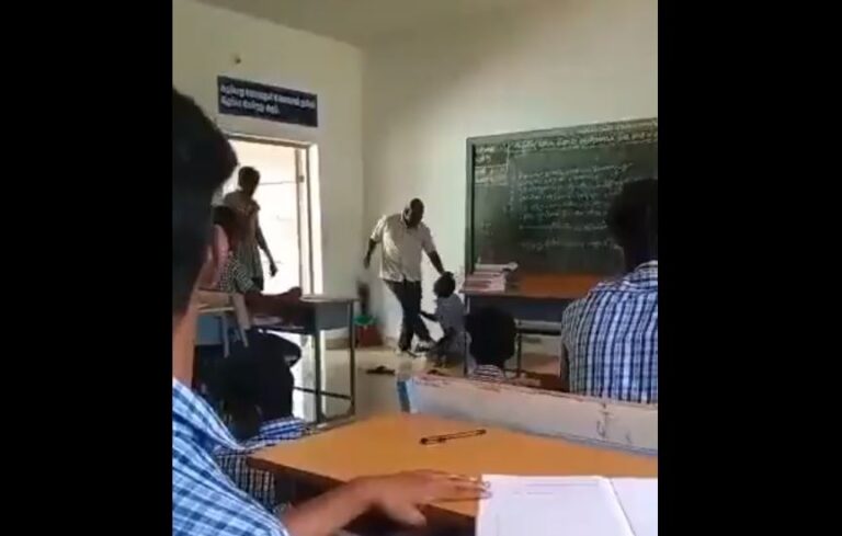 ತಮಿಳುನಾಡು: ವಿದ್ಯಾರ್ಥಿಗೆ ಕಾಲಿನಿಂದ ಒದ್ದು, ಮನಬಂದಂತೆ ಥಳಿಸಿದ ಶಿಕ್ಷಕನ ಬಂಧನ