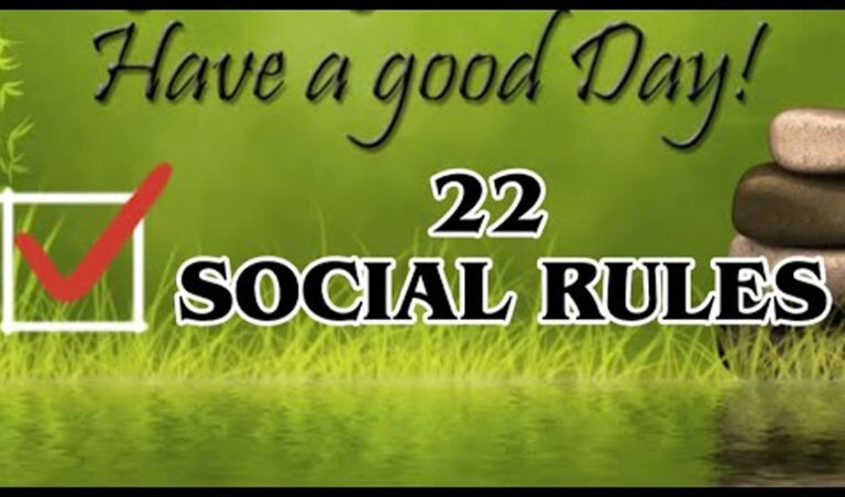 ಈ ಸಾಮಾಜಿಕ ನಿಯಮಗಳು ನಿಮಗೆ ಸಹಕಾರಿಯಾಗಬಲ್ಲವು, ಪಾಲಿಸಲು ಪ್ರಯತ್ನಿಸಿ