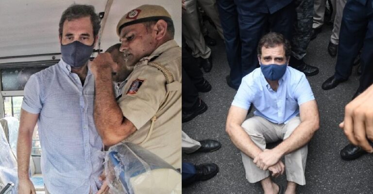 ‘ಮೋದಿ ಪೊಲೀಸ್‌ ರಾಜ್ಯದ ದೊರೆ’: ಪ್ರತಿಭಟನೆ ವೇಳೆ ರಾಹುಲ್ ಗಾಂಧಿ; ವಶಕ್ಕೆ ಪಡೆದ ಪೊಲೀಸರು | Naanu Gauri