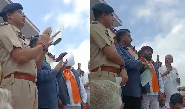 ರಾಜಸ್ಥಾನ: ದಲಿತ ಬಾಲಕನನ್ನು ಥಳಿಸಿ ಕೊಂದ ಶಿಕ್ಷಕನ ಪರ ಪ್ರತಿಭಟನೆಯಲ್ಲಿ ಚಪ್ಪಾಳೆ ತಟ್ಟಿದ ಜಲೋರ್ ಜಿಲ್ಲಾಧಿಕಾರಿ, ಎಸ್‌ಪಿ?