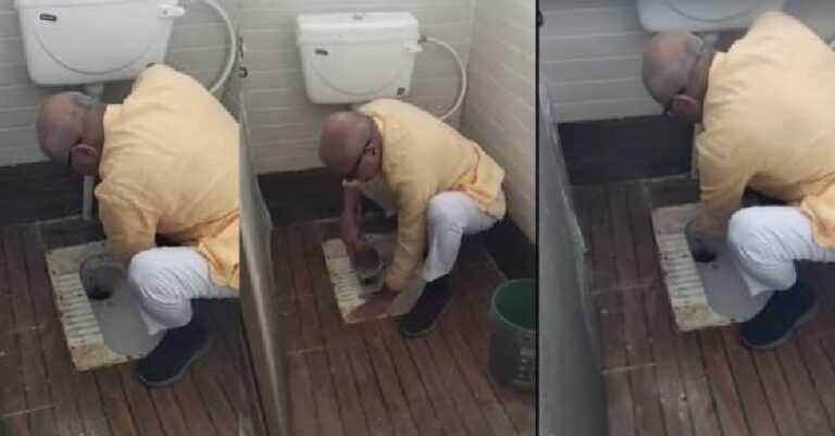 ಕೊಳಕಾಗಿದ್ದ ಶೌಚಾಲಯವನ್ನು ಬರಿಗೈಯಲ್ಲಿ ಸ್ವಚ್ಛಗೊಳಿಸಿದ ಬಿಜೆಪಿ ಸಂಸದ; ನಾಟಕ ಎಂದ ಜನರು | Naanu Gauri