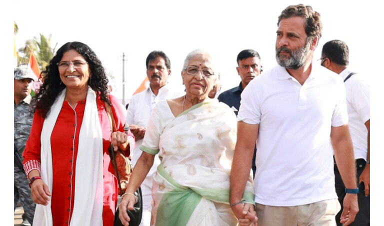 ಗೌರಿ ಲಂಕೇಶ್ ಹೋರಾಟ ಸ್ಮರಿಸಿದ ರಾಹುಲ್ ಗಾಂಧಿ: ಐಕ್ಯತಾ ಯಾತ್ರೆಯಲ್ಲಿ ಹೆಜ್ಜೆಹಾಕಿದ ಕವಿತಾ, ಇಂದಿರಾ ಲಂಕೇಶ್