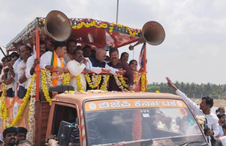 ಚನ್ನಗಿರಿ ಬಿಜೆಪಿ ರೋಡ್‌ಶೋನಲ್ಲಿ ಗಲಾಟೆ: ವಿಜಯ ಸಂಕಲ್ಪ ಯಾತ್ರೆ ಅರ್ಧಕ್ಕೆ ಮೊಟಕು