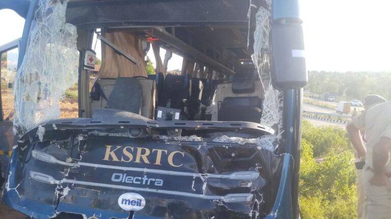 ಮೈ-ಬೆಂ ಹೆದ್ದಾರಿಯಲ್ಲಿ ಮತ್ತೊಂದು ಅಪಘಾತ: ಕೆಎಸ್‌ಆರ್‌ಟಿಸಿ ಬಸ್‌ ನಿರ್ವಾಹಕನ ಸಾವು