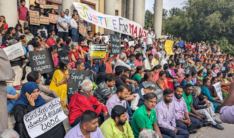 Justice For Manipur: ಮಣಿಪುರದಲ್ಲಿ ಹಿಂಸಾಚಾರ-ಅತ್ಯಾಚಾರ ಖಂಡಿಸಿ ಬೆಂಗಳೂರಿನಲ್ಲಿ ಪ್ರತಿಭಟನೆ