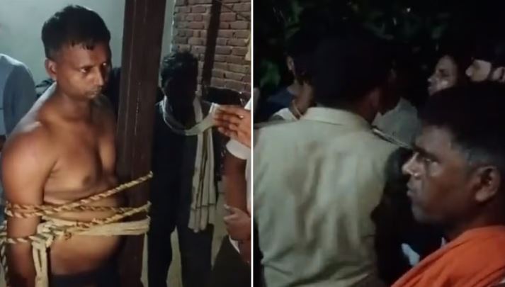 ಉತ್ತರಪ್ರದೇಶ: ಪೊಲೀಸ್ ಅಧಿಕಾರಿಯನ್ನು ಬೆತ್ತಲೆಗೊಳಿಸಿ ಕಂಬಕ್ಕೆ ಕಟ್ಟಿ ಹಾಕಿ ಥಳಿತ