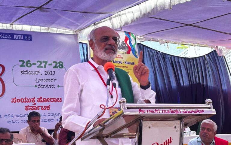 ರಾಜ್ಯ ಸರ್ಕಾರ ಗ್ಯಾರಂಟಿ ಯೋಜನೆಗಳಲ್ಲೇ ತೇಲಾಡುತ್ತಿದೆ: ರೈತ ಹೋರಾಟಗಾರ ಬಸವರಾಜಪ್ಪ