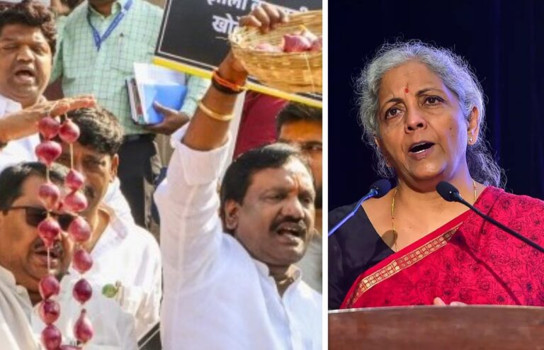 ಈರುಳ್ಳಿ ರಫ್ತು ನಿಷೇಧ ನಿರ್ಧಾರ ಸಮರ್ಥಿಸಿಕೊಂಡ ವಿತ್ತ ಸಚಿವೆ; ರೈತರ ಪ್ರತಿಭಟನೆಗೆ ಪವಾರ್ ಬೆಂಬಲ