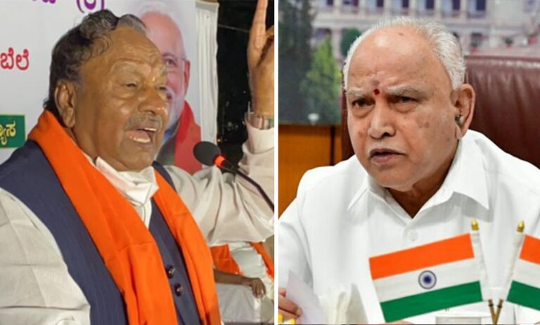 ಪುತ್ರ ಕಾಂತೇಶ್‌ಗೆ ಟಿಕೆಟ್ ಕೈ ತಪ್ಪುತ್ತಿದ್ದಂತೆ ಸಿಡಿದೆದ್ದ ಈಶ್ವರಪ್ಪ, ಯಡಿಯೂರಪ್ಪ ವಿರುದ್ದ ವಾಗ್ದಾಳಿ: ಬಂಡಾಯದ ಸುಳಿವು