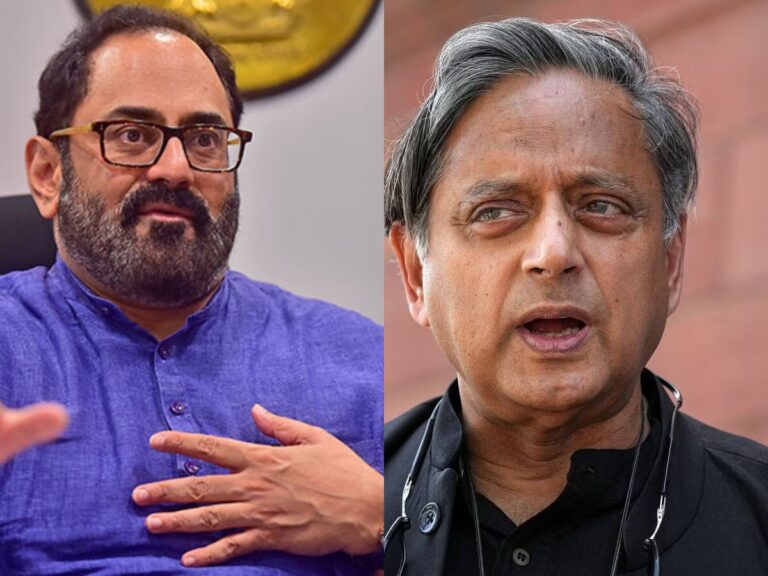 ಅವಹೇಳನಕಾರಿ ಹೇಳಿಕೆ ಆರೋಪ; ತರೂರ್‌ಗೆ ಲೀಗಲ್ ನೋಟಿಸ್ ಕಳುಹಿಸಿದ ರಾಜೀವ್