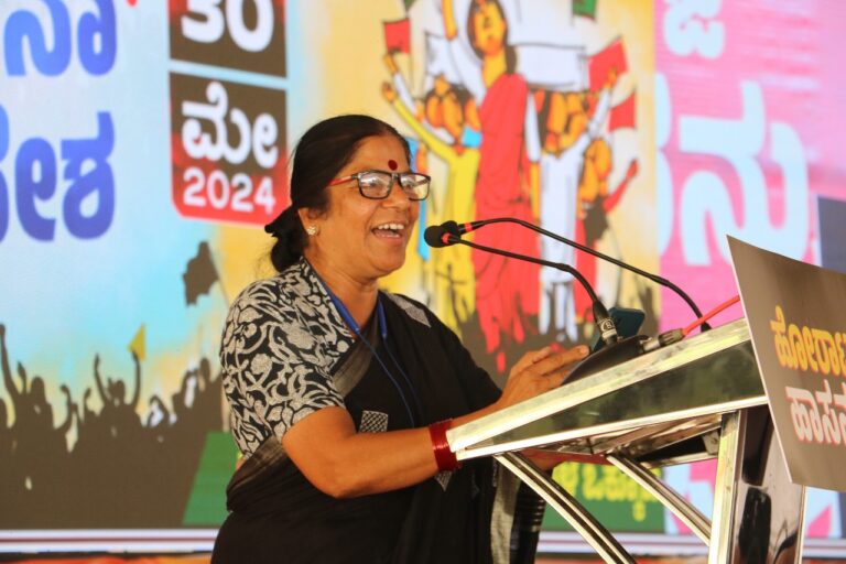 ಹಾಸನ ಚಲೋ| ಪ್ರಜ್ವಲ್ ಅಟ್ಟಹಾಸಕ್ಕೆ ಕೊನೆಯಿದೆ, ಗೆದ್ದರೂ-ಸೋತರೂ ಆತನನ್ನು ಒಪ್ಪಿಕೊಳ್ಳಬೇಡಿ: ಕೆ. ನೀಲಾ