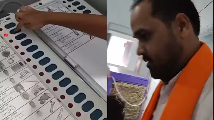 ಅಪ್ರಾಪ್ತ ಪುತ್ರನಿಂದ ಮತ ಚಲಾಯಿಸಿದ ಬಿಜೆಪಿ ನಾಯಕ: ಎಫ್‌ಐಆರ್ ದಾಖಲು, ಬೂತ್ ಅಧಿಕಾರಿ ಅಮಾನತು