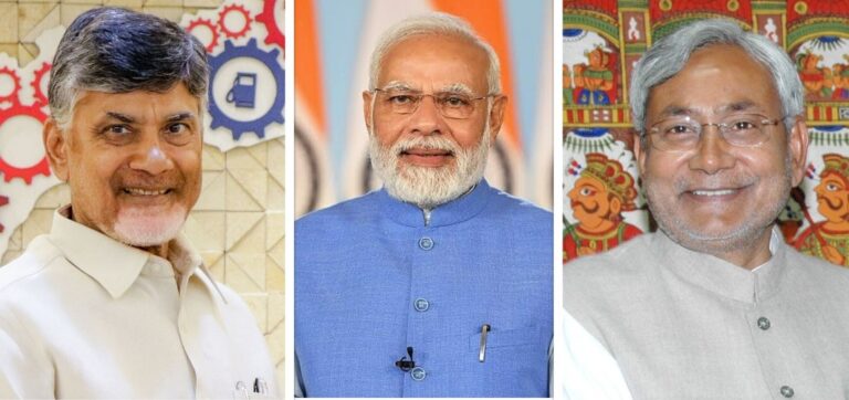 ಬಿಜೆಪಿಗೆ ಬೆಂಬಲ ಪುನರುಚ್ಚರಿಸಿದ ನಿತೀಶ್ ಕುಮಾರ್, ಚಂದ್ರಬಾಬು ನಾಯ್ಡು; ಎನ್‌ಡಿಎ ಸಭೆಗಳಲ್ಲಿ ಭಾಗಿ