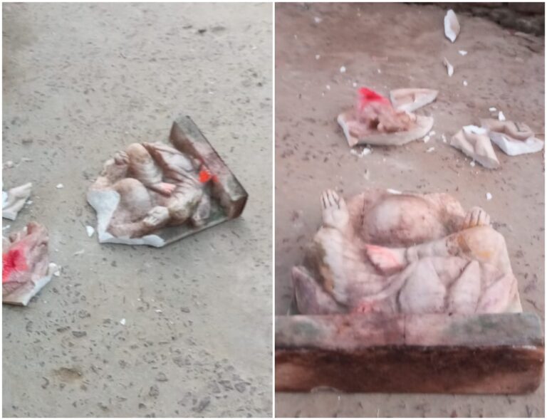 ಗಣೇಶ ವಿಗ್ರಹವನ್ನು ತಾನೇ ಒಡೆದು ಇಬ್ಬರು ಮುಸ್ಲಿಂ ವ್ಯಕ್ತಿಗಳ ವಿರುದ್ದ ದೂರು ದಾಖಲಿಸಿದ ಅರ್ಚಕ : ವರದಿ