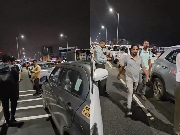 ಬೆಂಗಳೂರಿನ ಟ್ರಾಫಿಕ್ ಜಾಮ್‌ಗೆ ಬೇಸತ್ತ ಟೆಕ್ಕಿಗಳು; ಫ್ಲೈಓವರ್ ಮೇಲೆ ವಾಹನಬಿಟ್ಟು ಮನೆಗೆ ತೆರಳಿದ ಜನರು
