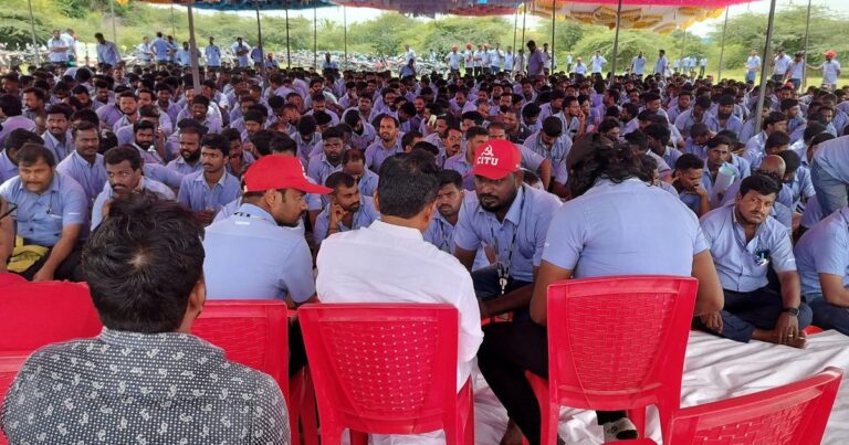 ತಮಿಳುನಾಡು, ಸ್ಯಾಮ್‌ಸಂಗ್ ಕಾರ್ಮಿಕ, ಅನಿರ್ದಿಷ್ಟಾವಧಿ ಮುಷ್ಕರ ,ಮುಂದುವರಿಕೆ, ಕಾರ್ಮಿಕ, ಬಂಧನ, Tamilnadu, Samsung workers, indefinite strike, continuation, labor, arrest,