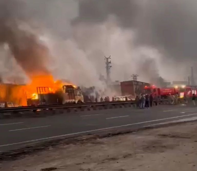 ಜೈಪುರ:  ಗ್ಯಾಸ್ ಟ್ಯಾಂಕರ್ ಇತರ ವಾಹನಗಳಿಗೆ ಡಿಕ್ಕಿ;  9 ಸಾವು