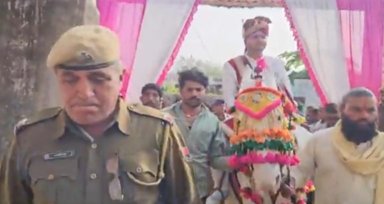 ರಾಜಸ್ಥಾನ| 200 ಪೊಲೀಸರ ಭದ್ರತೆಯೊಂದಿಗೆ ದಲಿತ ವರನ ಕುದುರೆ ಮೆರವಣಿಗೆ