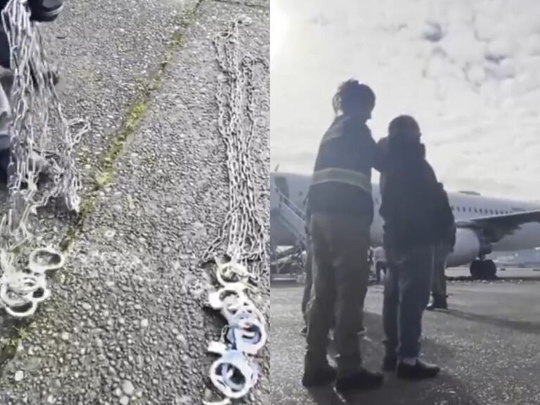 ‘ಅಕ್ರಮ ವಲಸಿಗರಿಗೆ ಕೈಗೆ ಕೋಳ, ಕಾಲಿಗೆ ಸರಪಳಿ..’; ಗಡೀಪಾರು ಮಾಡುವ ವಿಡಿಯೊ ಹಂಚಿಕೊಂಡ ಅಮೆರಿಕ