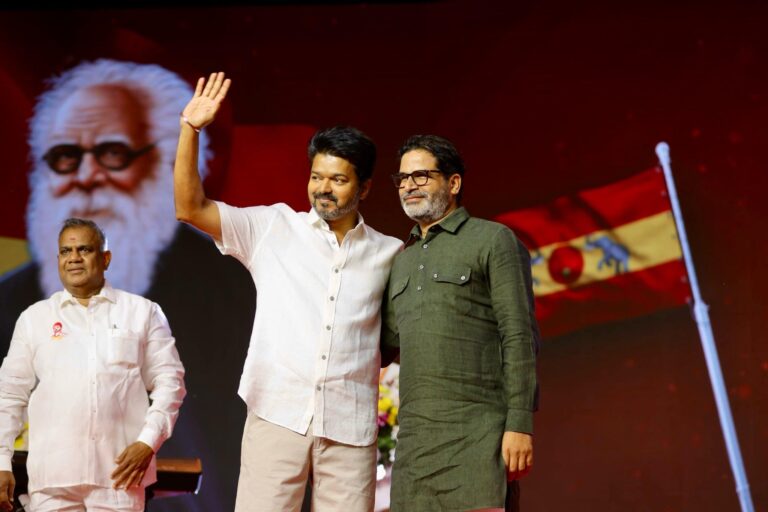 ಬಿಜೆಪಿ-ಡಿಎಂಕೆ ಸರ್ಕಾರಗಳ ವಿರುದ್ಧ ‘ಗೆಟ್‌ಔಟ್‌’ ಅಭಿಯಾನ ಆರಂಭಿಸಿದ ನಟ ವಿಜಯ್ ನೇತೃತ್ವದ ಟಿವಿಕೆ