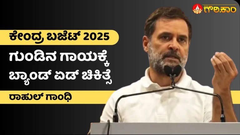 Union Budget 2025, ಗುಂಡಿನ ಗಾಯ, ಬ್ಯಾಂಡ್ ಏಡ್, ರಾಹುಲ್ ಗಾಂಧಿ, Union Budget 2025, Gunshot wound, band aid, Rahul Gandhi,