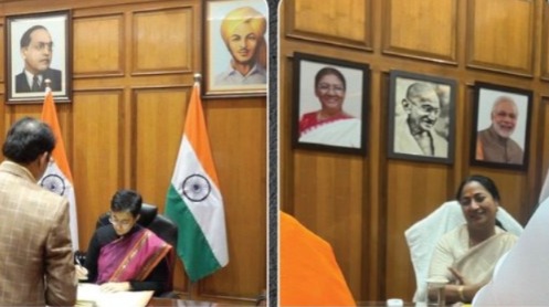 ದೆಹಲಿ | ಅಂಬೇಡ್ಕರ್, ಭಗತ್ ಸಿಂಗ್ ಫೋಟೋಗಳನ್ನು ಸಿಎಂ ಕಚೇರಿಯಿಂದ ತೆಗೆಯಲಾಗಿದೆ : ಎಎಪಿ ಆರೋಪ