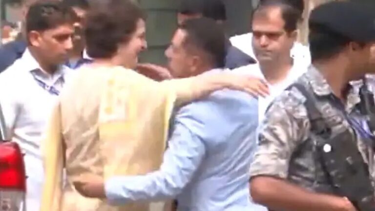 ಹರಿಯಾಣ ಭೂ ವ್ಯವಹಾರ ಪ್ರಕರಣ: ರಾಬರ್ಟ್ ವಾದ್ರಾ ಅವರನ್ನು ಇಡಿ ಕಚೇರಿಗೆ ಕರೆತಂದ ಪ್ರಿಯಾಂಕಾ ಗಾಂಧಿ