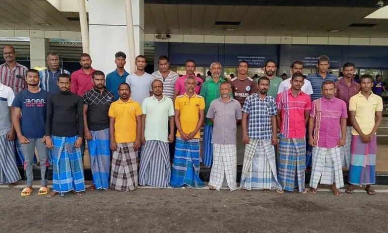 ಶ್ರೀಲಂಕಾ ಕರಾವಳಿ ಕಾವಲು ಪಡೆ ಬಂಧಿಸಿದ್ದ ತಮಿಳುನಾಡಿನ 25 ಮೀನುಗಾರರ ಬಿಡುಗಡೆ