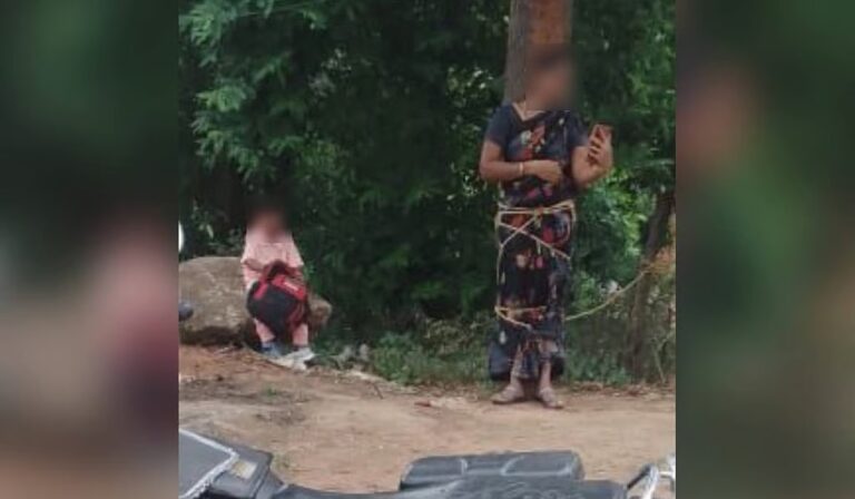 ಮಹಿಳೆಯನ್ನು ಮರಕ್ಕೆ ಕಟ್ಟಿ ಹಲ್ಲೆ: ಸಿಎಂ ಕ್ಷೇತ್ರದಲ್ಲಿ ಘಟನೆ