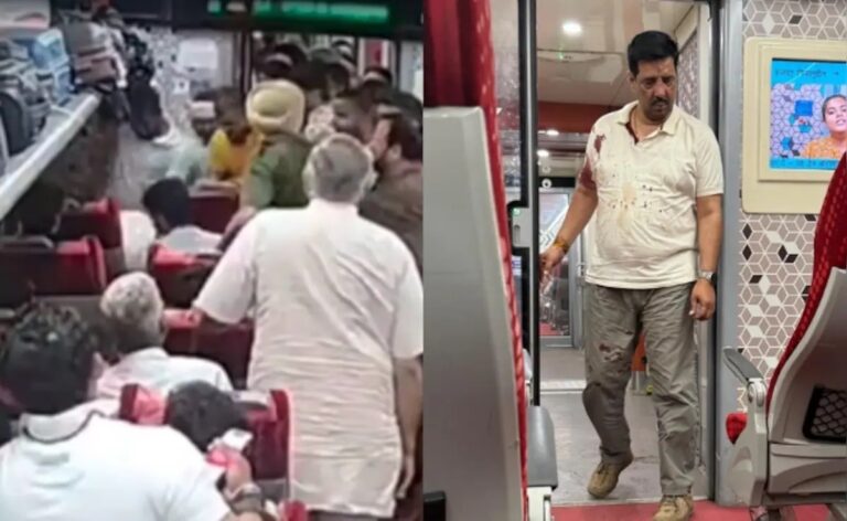 ವೀಕ್ಷಿಸಿ | ಬಿಜೆಪಿ ಶಾಸಕನಿಗೆ ಸೀಟು ನೀಡಲು ನಿರಾಕರಿಸಿದ ವಂದೇ ಭಾರತ್ ರೈಲು ಪ್ರಯಾಣಿಕನಿಗೆ ಥಳಿತ! Watch | Vande Bharat train passenger beaten up for refusing to give seat to BJP MLA!, ವೀಕ್ಷಿಸಿ, ಬಿಜೆಪಿ ಶಾಸಕ, ಸೀಟು, ನಿರಾಕರಿಸು, ವಂದೇ ಭಾರತ್, ರೈಲು ಪ್ರಯಾಣಿಕ, ಥಳಿತ, Watch, BJP MLA, seat, refused, Vande Bharat, train passenger, beaten,