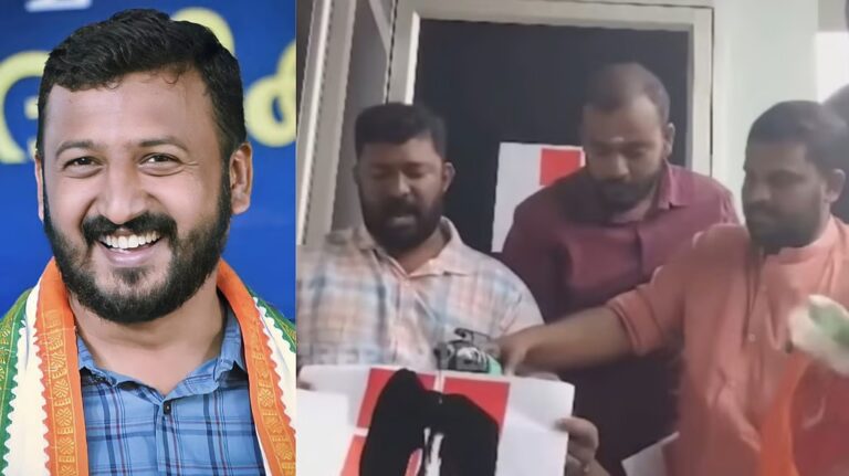 ರಾಹುಲ್ ಮಾಂಕೂಟತ್ತಿಲ್ ಬಗ್ಗೆ ವರದಿ: ಟಿವಿ ಚಾನೆಲ್ ಕಚೇರಿ ಮೇಲೆ ದಾಳಿ ನಡೆಸಿದ ಕಾಂಗ್ರೆಸ್ ಕಾರ್ಯತರು