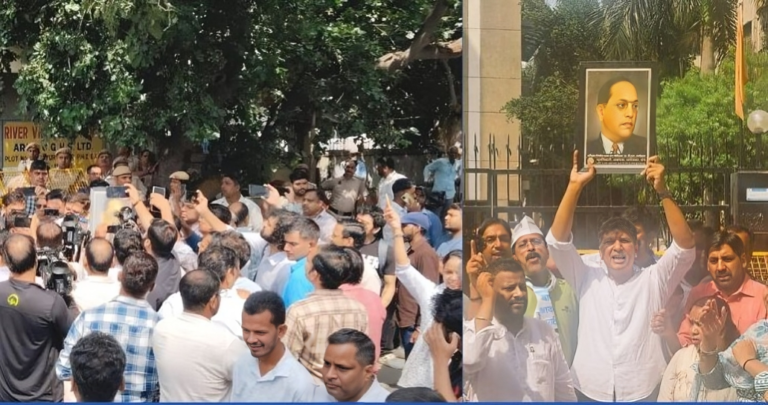 ಸಿಜೆಐ ಗವಾಯಿ ಮೇಲೆ ದಾಳಿಗೆ ಯತ್ನ; ವಕೀಲನ ಮನೆ ಹೊರಗೆ ಪ್ರತಿಭಟನೆ