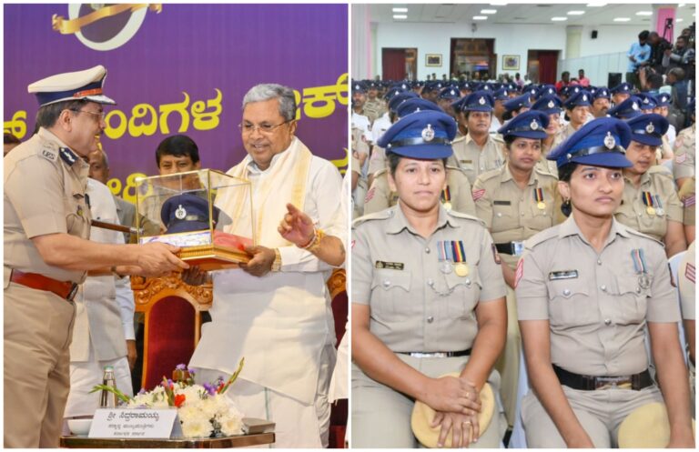 ರಾಜ್ಯದ ಪೊಲೀಸ್ ಸಿಬ್ಬಂದಿಗೆ ಹೊಸ ‘ಬ್ಲೂ ಪೀಕ್‌ ಕ್ಯಾಪ್‌’ ವಿತರಣೆ