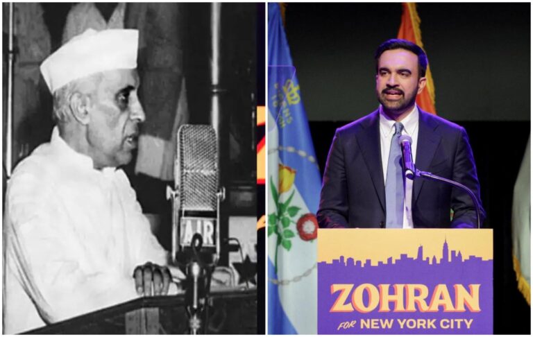 ‘Tryst with Destiny’ : ವಿಜಯ ಭಾಷಣದಲ್ಲಿ ನೆಹರು ಹೇಳಿಕೆ ಉಲ್ಲೇಖಿಸಿದ ಝೊಹ್ರಾನ್ ಮಮ್ದಾನಿ