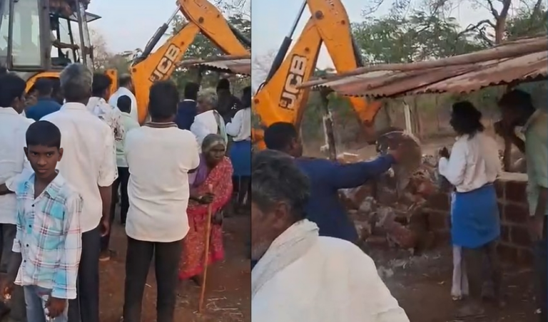 ತೆಲಂಗಾಣ: ಸರಪಂಚ್ ಚುನಾವಣೆಯಲ್ಲಿ ಬೆಂಬಲಿಸದ ದಲಿತ ಕುಟುಂಬದ ಮನೆ ಕೆಡವಿದ ಕಾಂಗ್ರೆಸ್ ಸದಸ್ಯರು